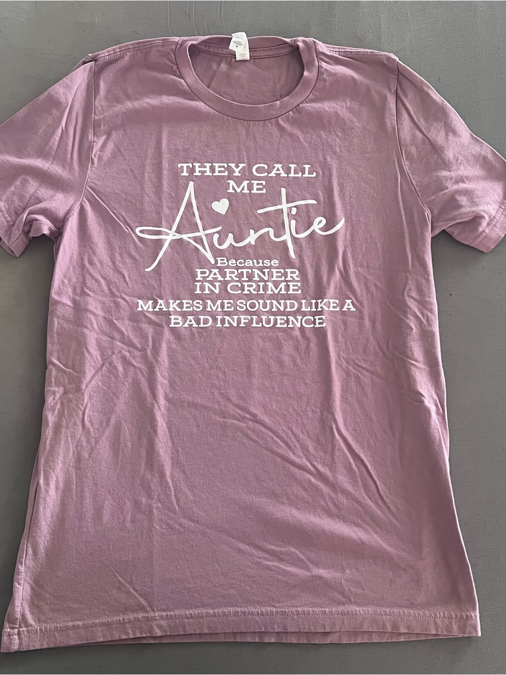 Bella Canvas Mauve Pink 'They Call Me Auntie' Graphic Tee